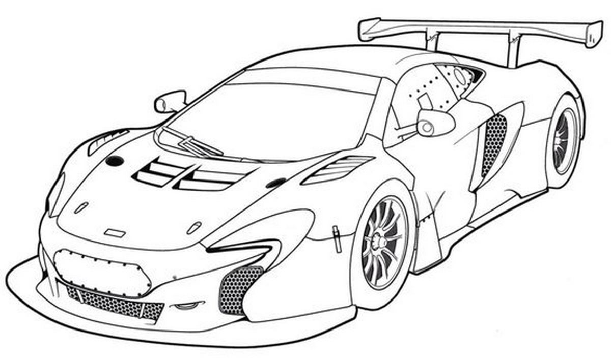 Tranh tô màu ô tô dễ thương số 14