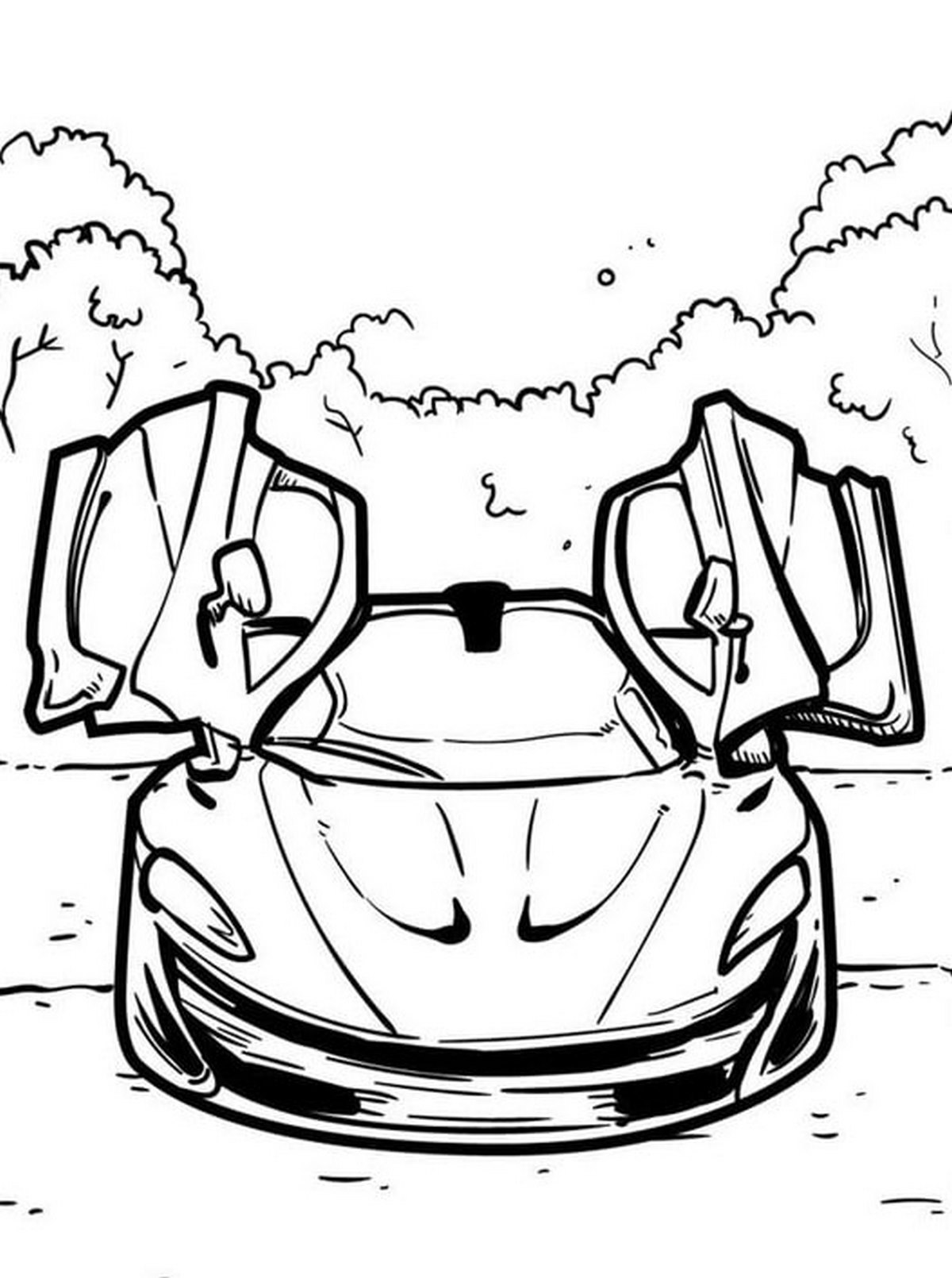 Tranh tô màu ô tô dễ thương số 24