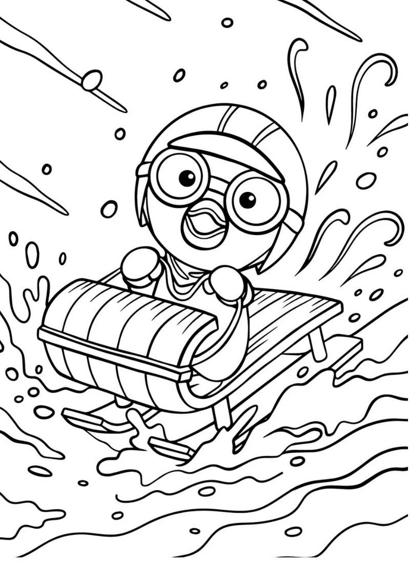 Tranh tô màu Pororo - 1