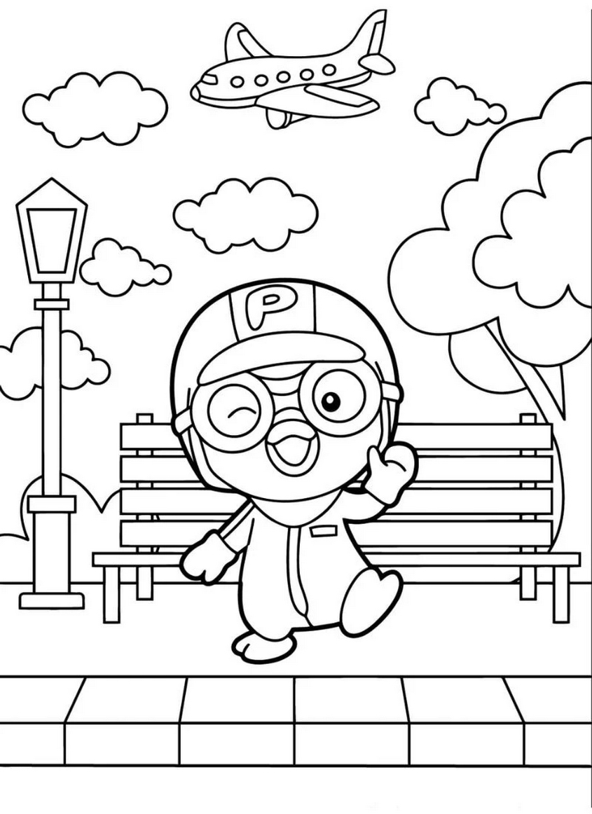 Tranh tô màu Pororo - 10