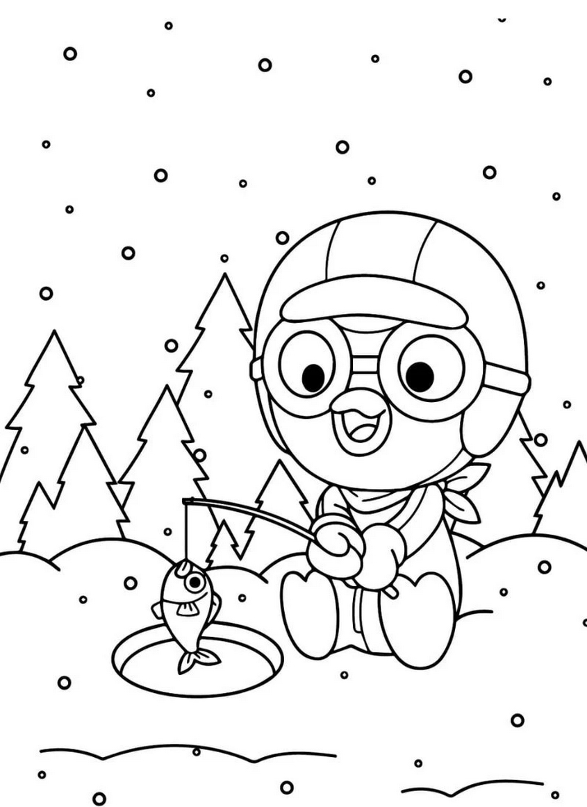 Tranh tô màu Pororo - 17