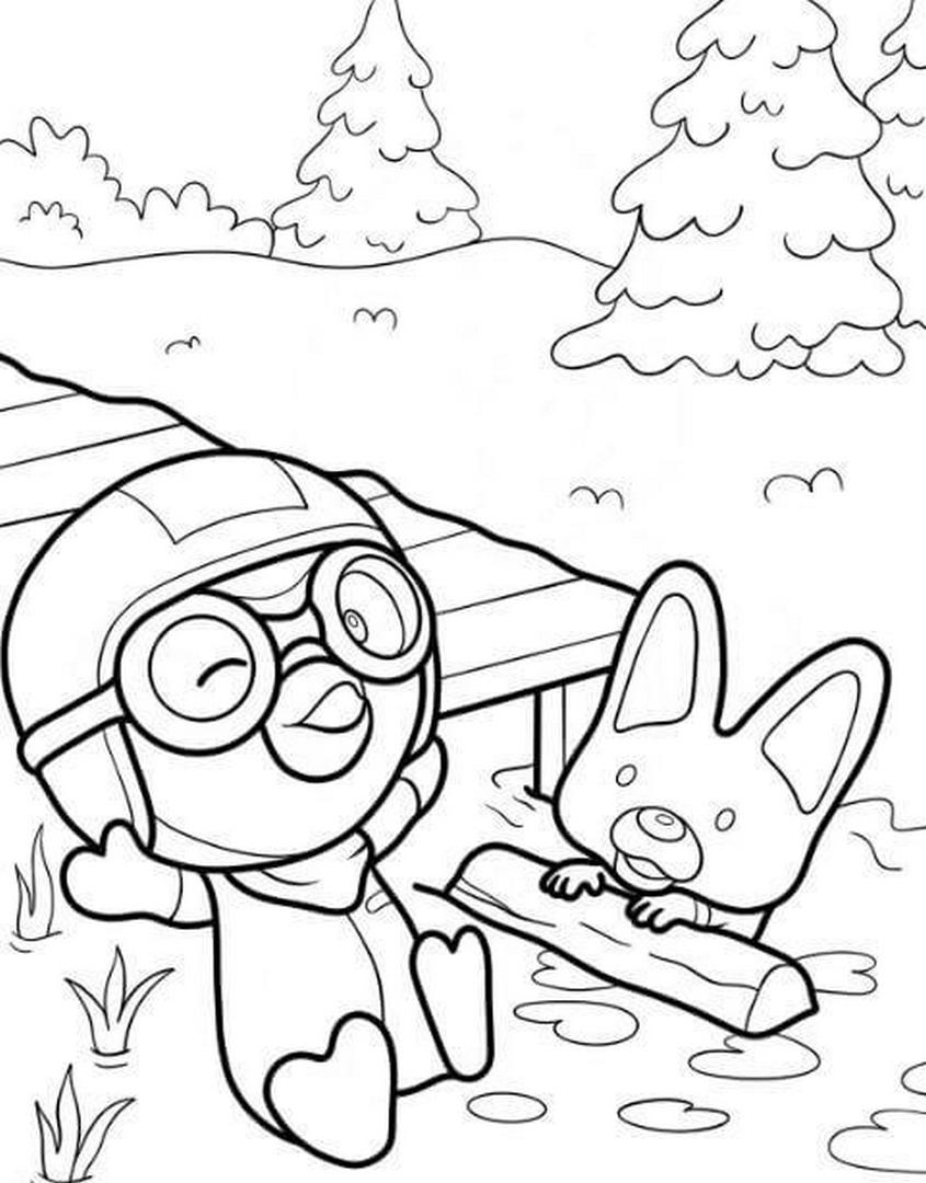Tranh tô màu Pororo và những người bạn - 16