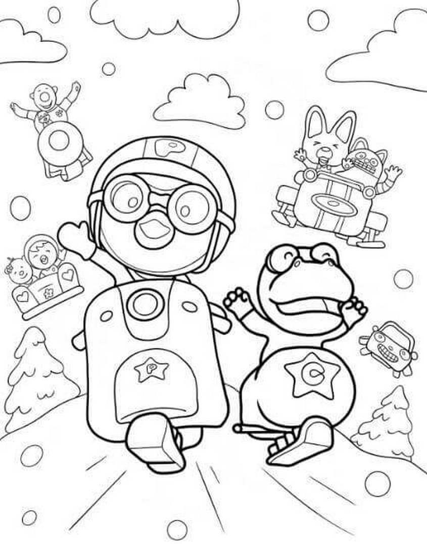 Tranh tô màu Pororo và những người bạn - 15