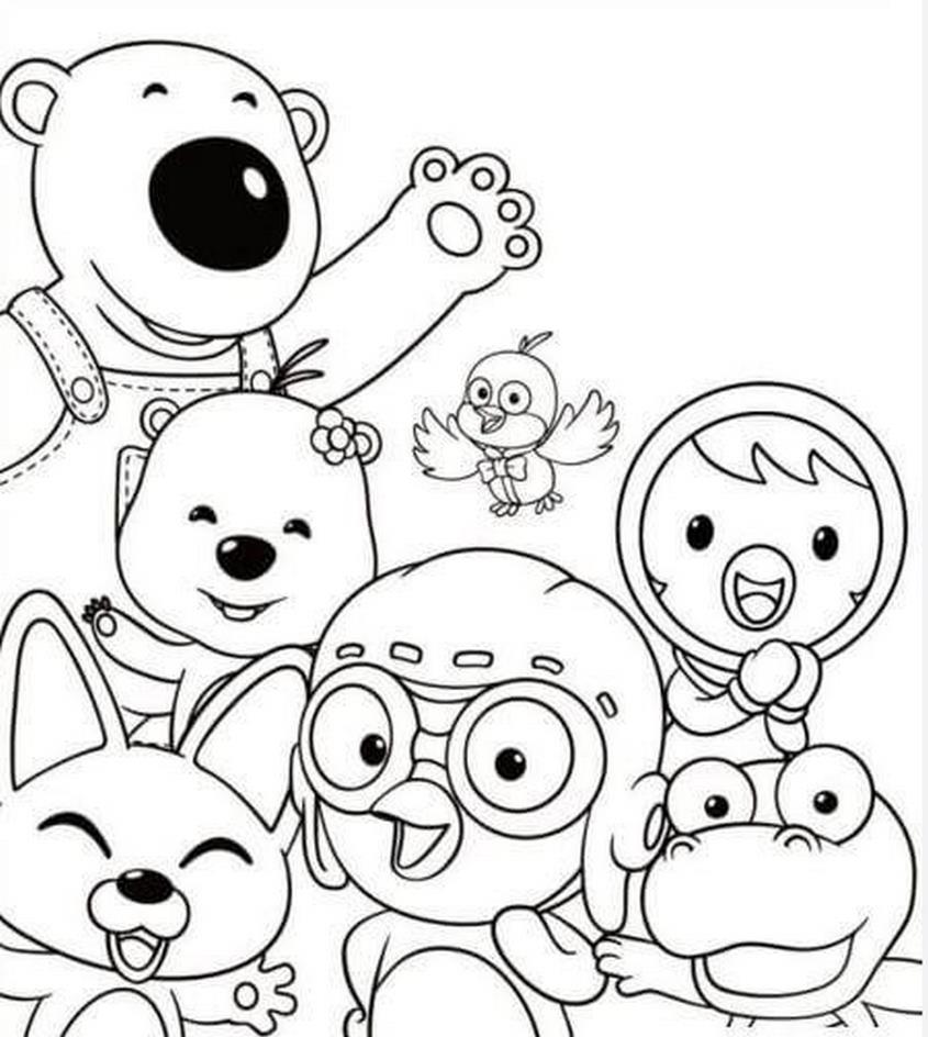 Tranh tô màu Pororo và những người bạn - 13