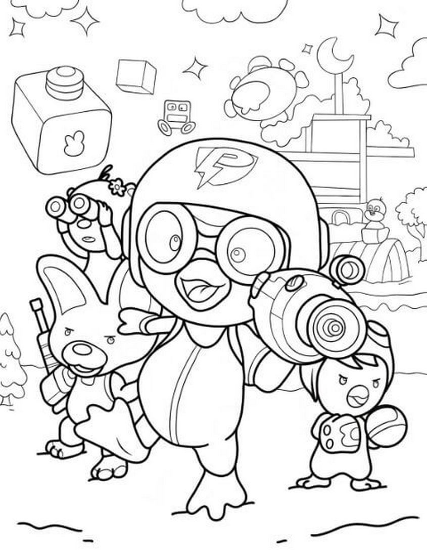 Tranh tô màu Pororo và những người bạn - 11