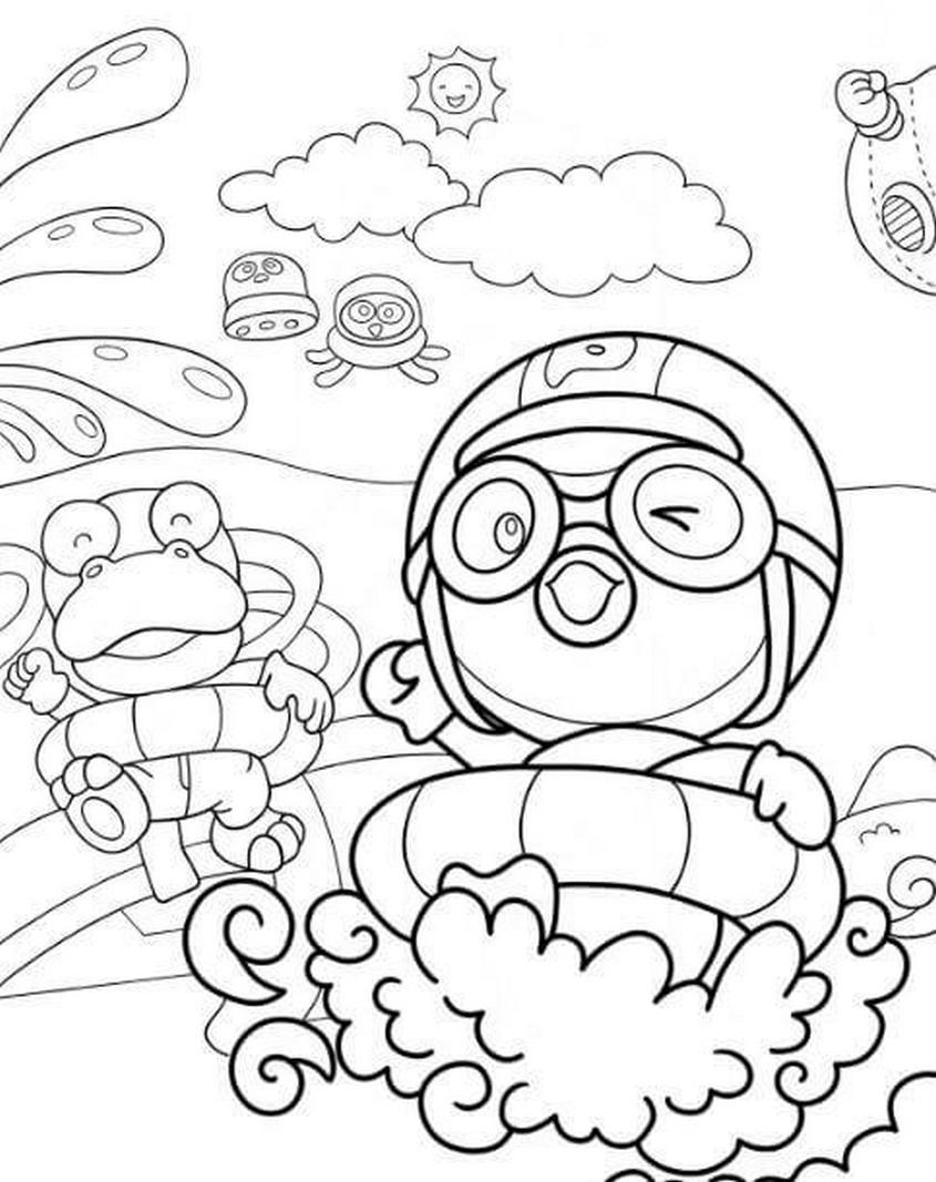 Tranh tô màu Pororo và những người bạn - 9