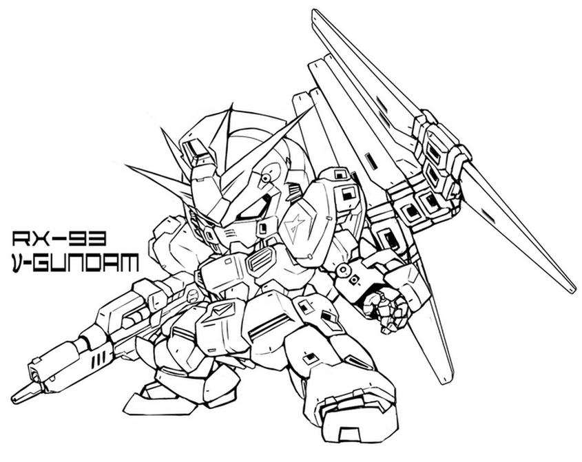 Tranh tô màu robot Gundam - 46 Tranh tô màu robot Gundam - 46