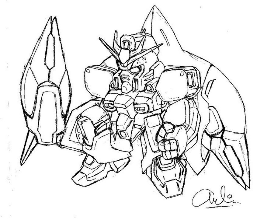 Tranh tô màu robot Gundam - 41 Tranh tô màu robot Gundam - 41