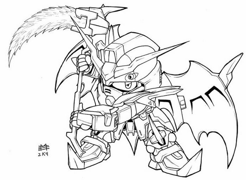 Tranh tô màu robot Gundam - 37 Tranh tô màu robot Gundam - 37