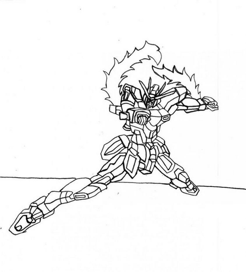 Tranh tô màu robot Gundam - 35 Tranh tô màu robot Gundam - 35