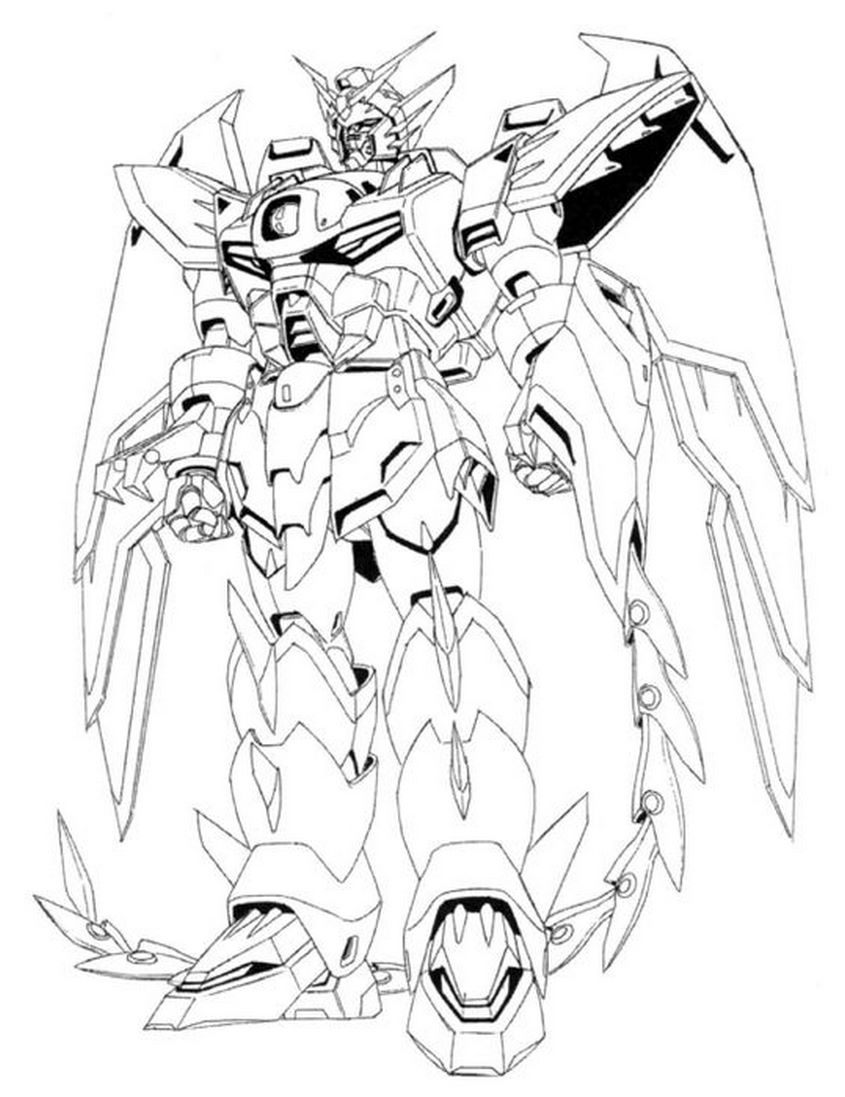 Tranh tô màu robot Gundam - 33 Tranh tô màu robot Gundam - 33