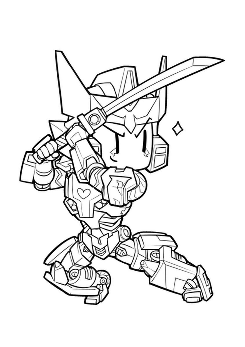 Tranh tô màu robot Gundam - 28 Tranh tô màu robot Gundam - 28