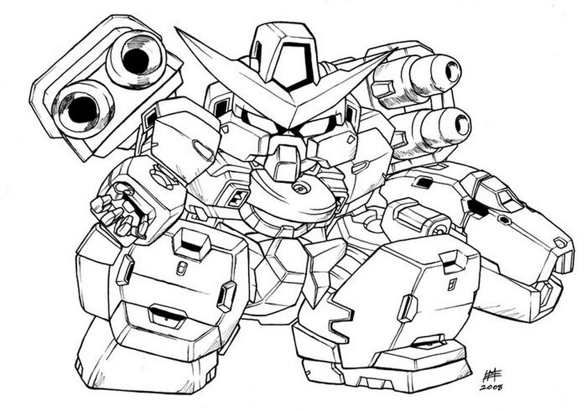 Tranh tô màu robot Gundam - 24 Tranh tô màu robot Gundam - 24