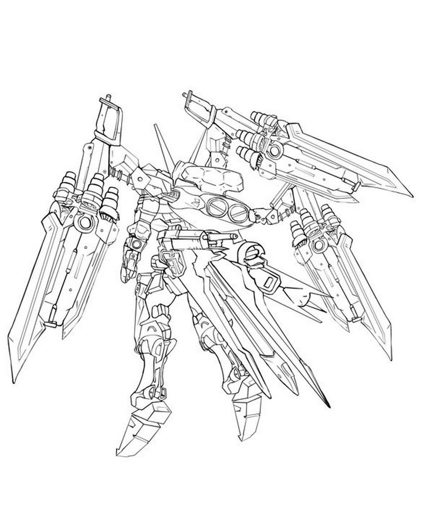 Tranh tô màu robot Gundam - 21 Tranh tô màu robot Gundam - 21