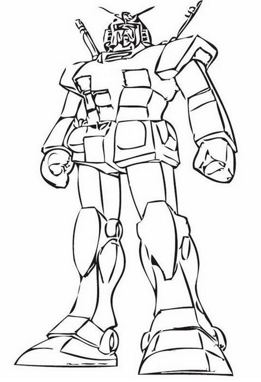 Tranh tô màu robot Gundam - 8 Tranh tô màu robot Gundam - 8