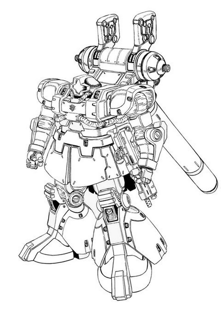 Tranh tô màu robot Gundam - 14 Tranh tô màu robot Gundam - 14