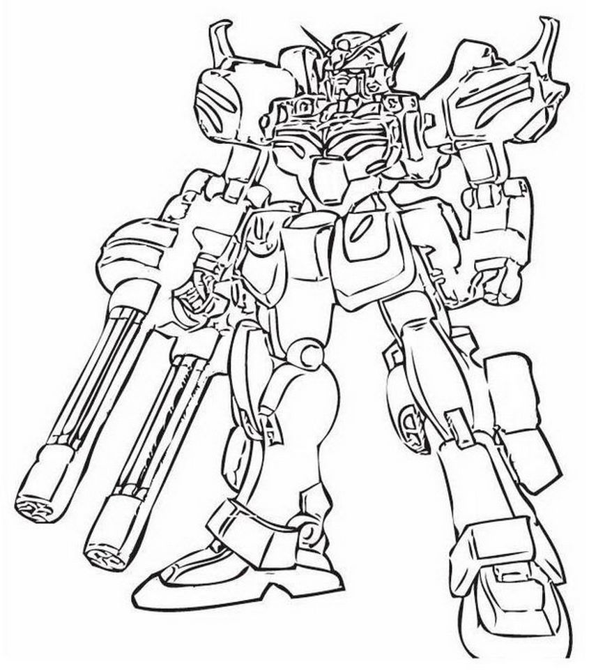 Tranh tô màu robot Gundam - 1 Tranh tô màu robot Gundam - 1