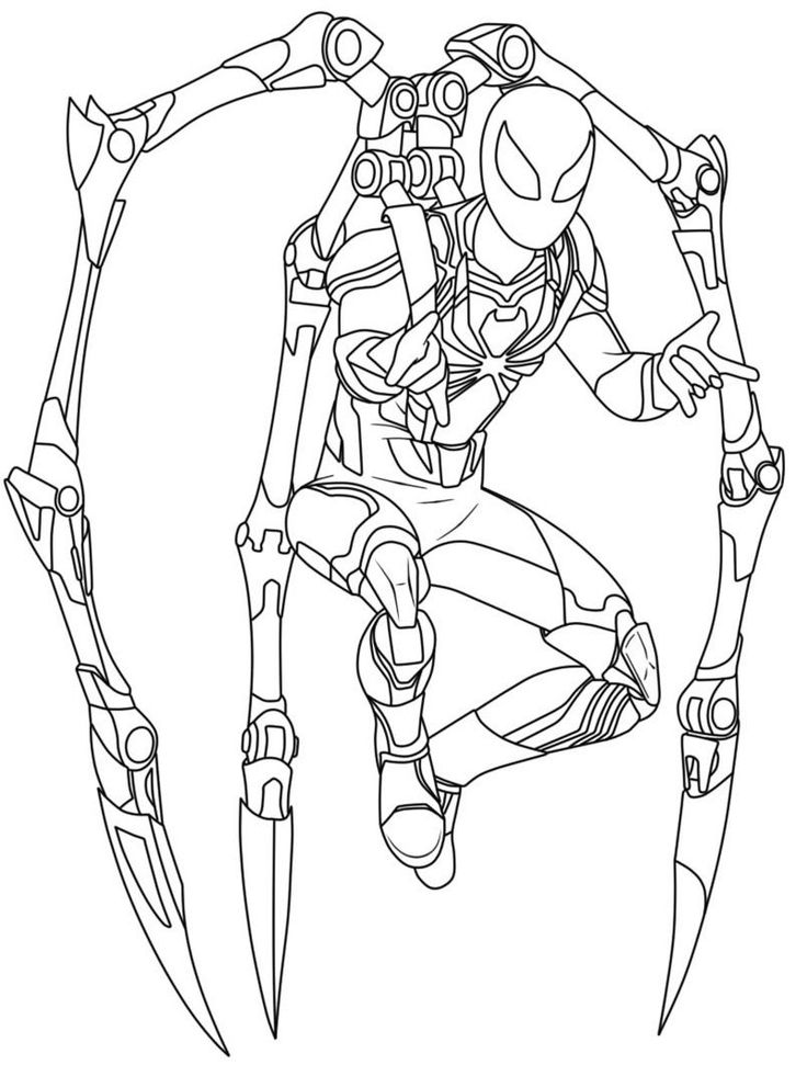 Tranh tô màu Spider Man 36