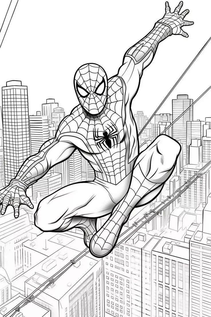 Tranh tô màu Spider Man 30