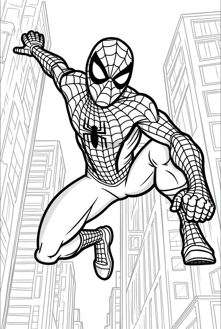 Tranh tô màu Spider Man 28