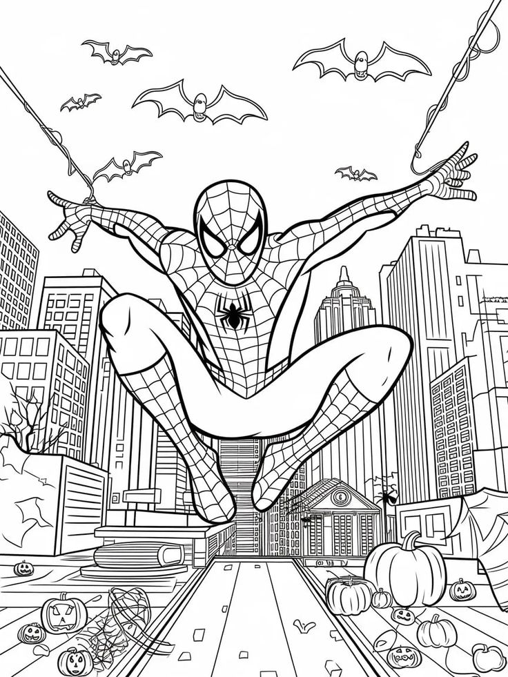 Tranh tô màu Spider Man 27