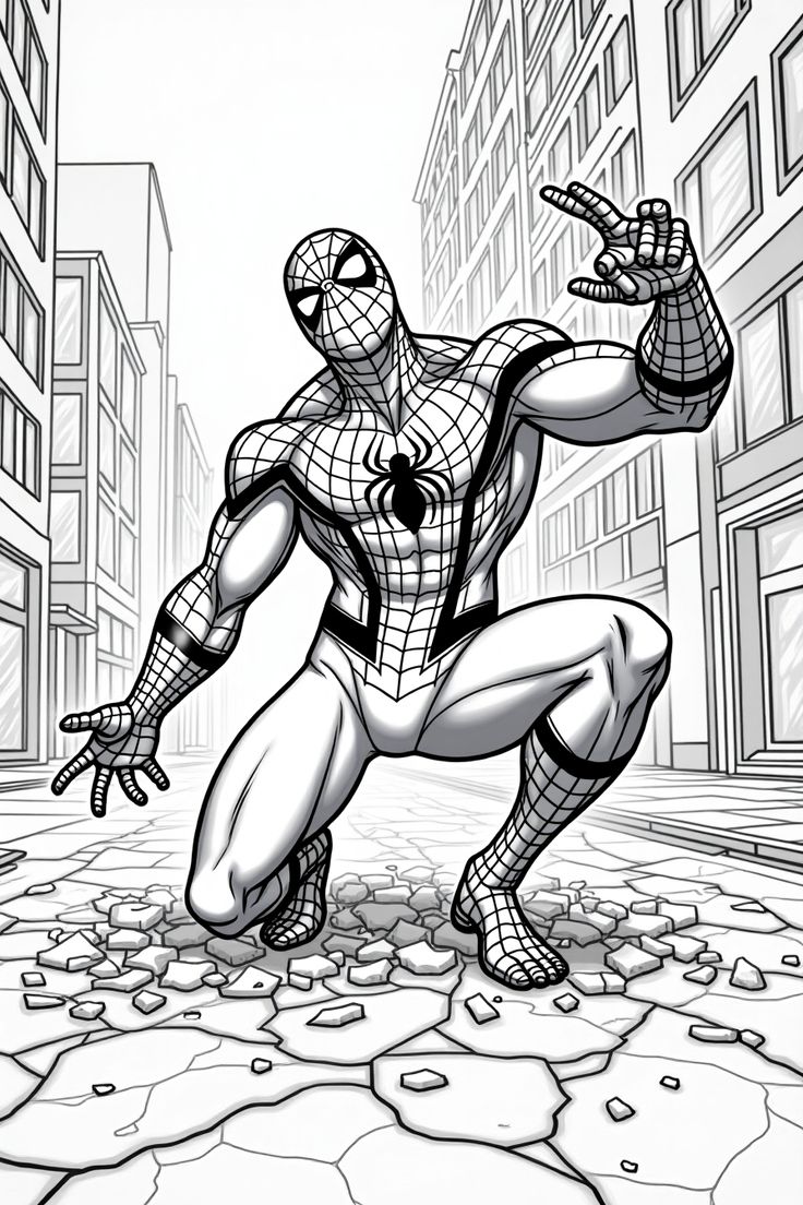 Tranh tô màu Spider Man 23