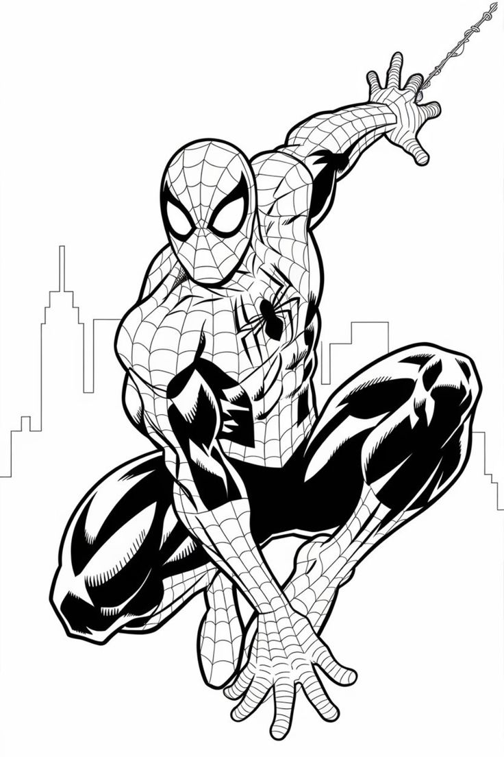 Tranh tô màu Spider Man 22