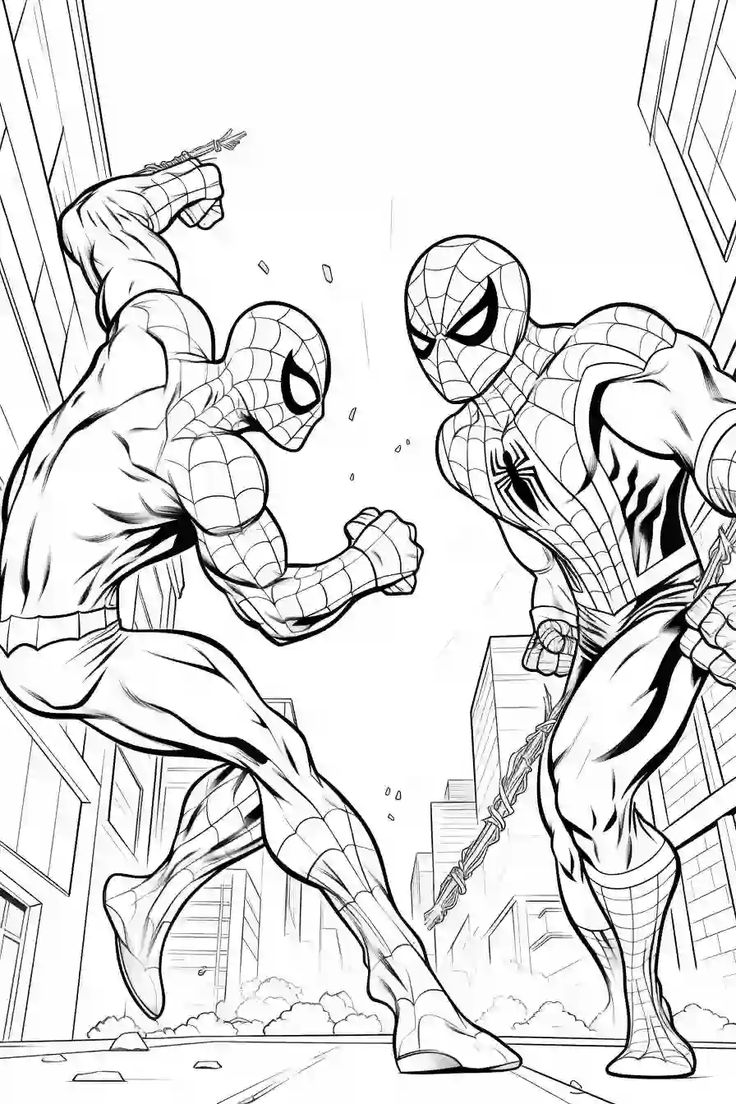 Tranh tô màu Spider Man 20