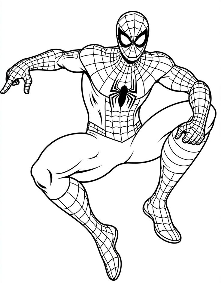 Tranh tô màu Spider Man 16