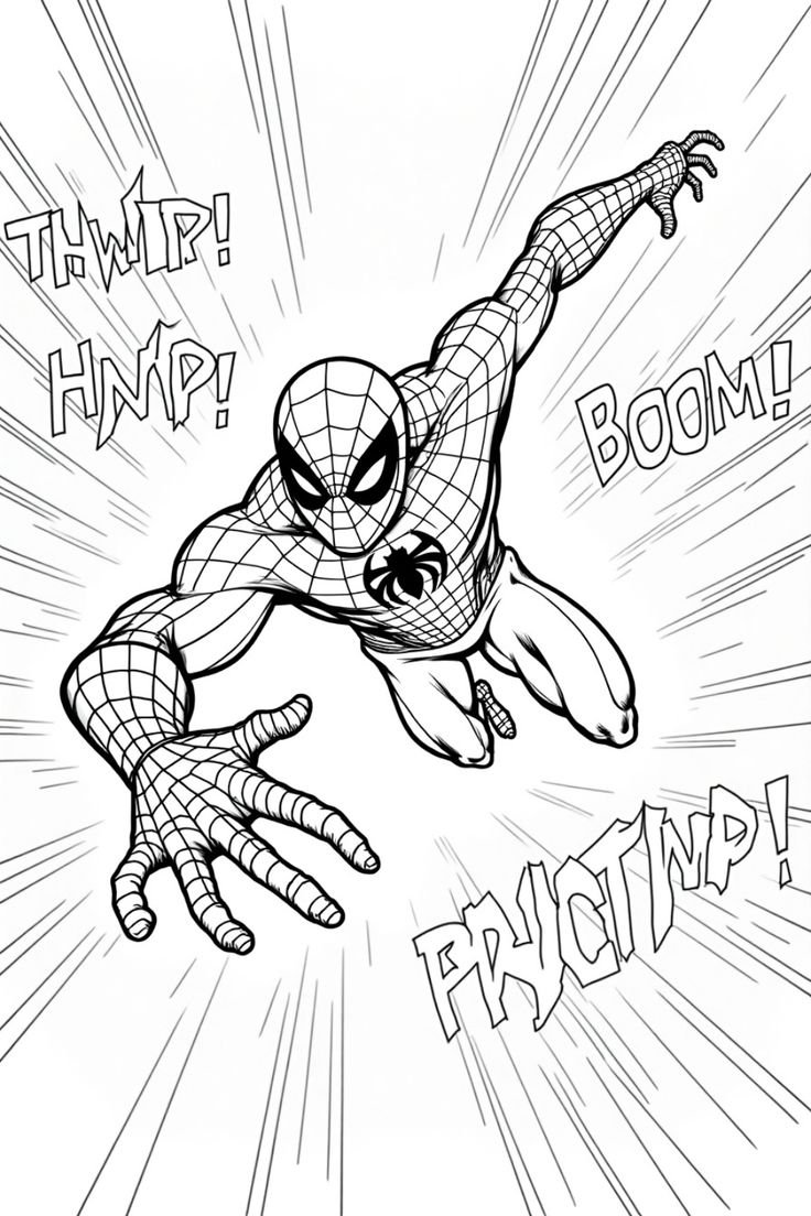 Tranh tô màu Spider Man 14