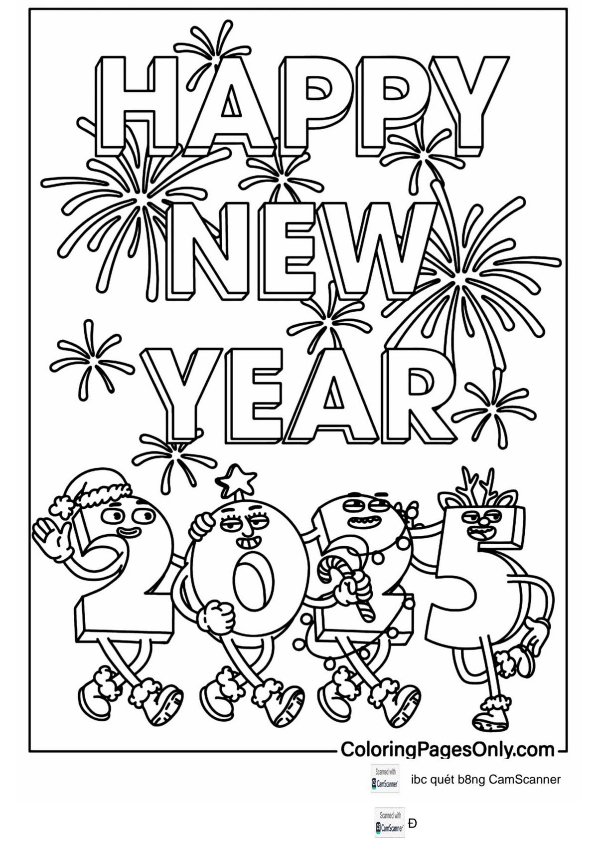 Tranh tô màu Tết 2025 số 7 Tranh tô màu Tết 2025 số 7