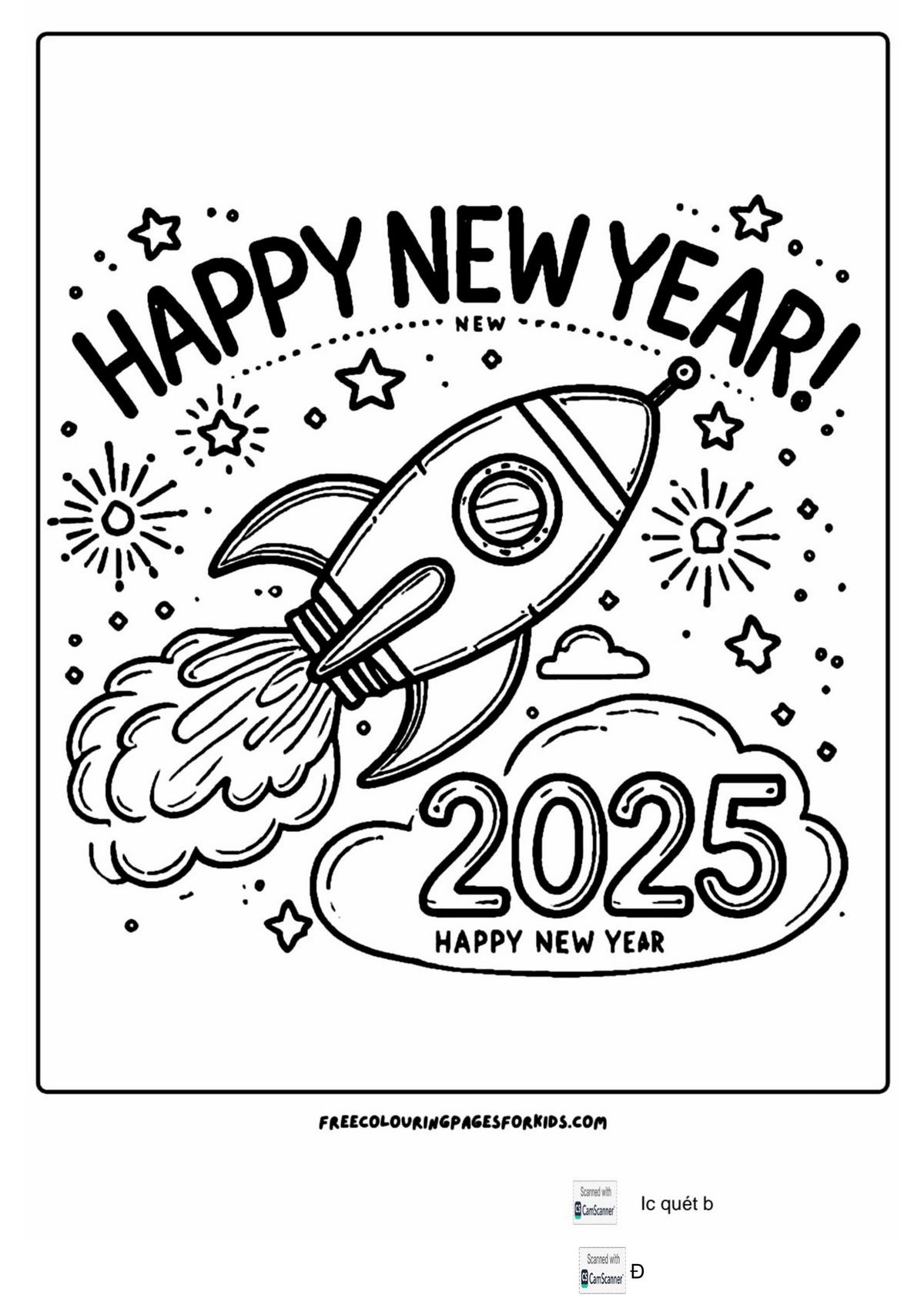 Tranh tô màu Tết 2025 số 6 Tranh tô màu Tết 2025 số 6