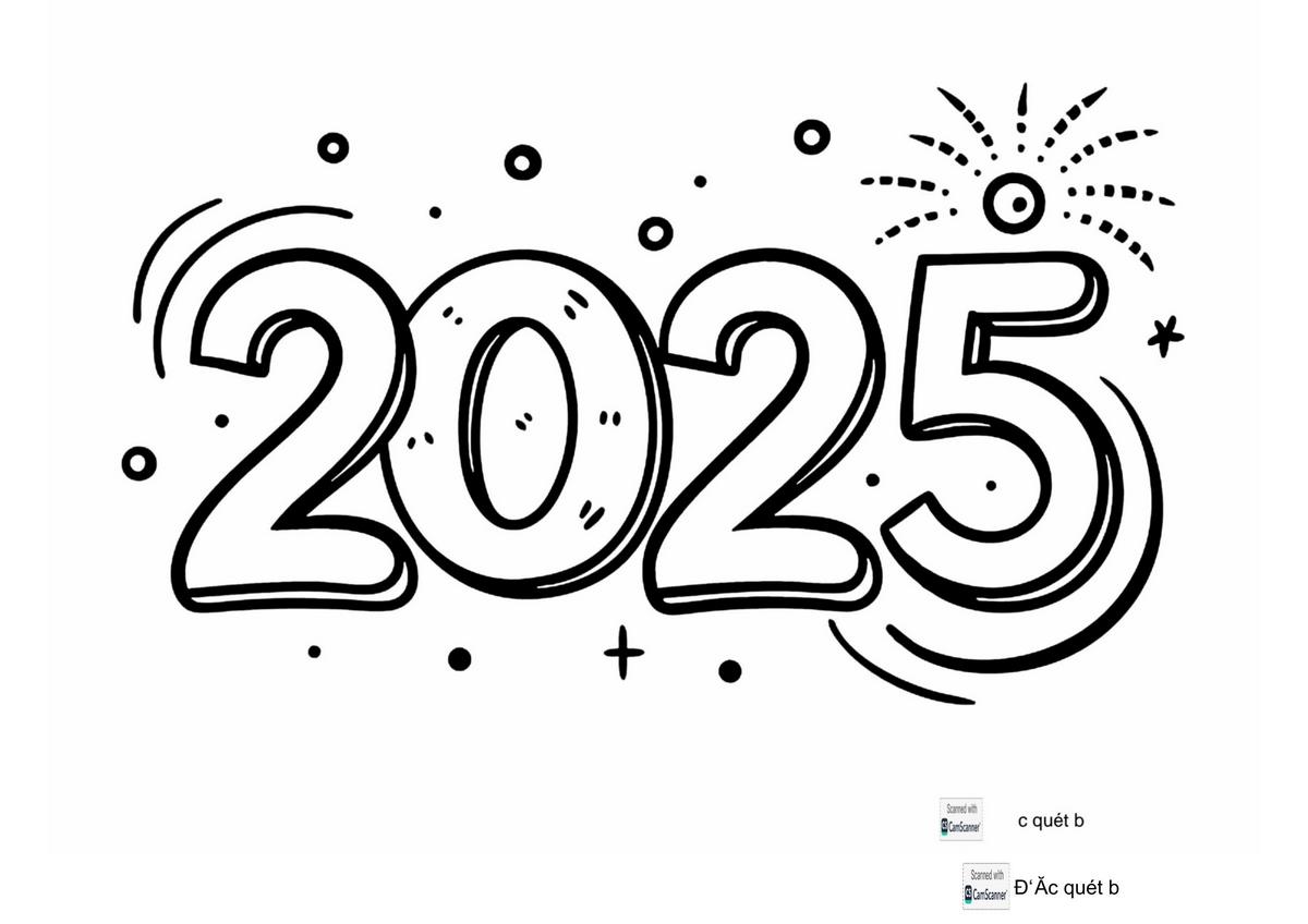 Tranh tô màu Tết 2025 số 1 Tranh tô màu Tết 2025 số 1