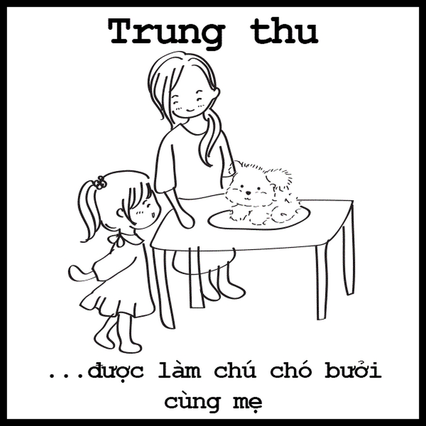 Tranh tô màu Tết trung thu - 1