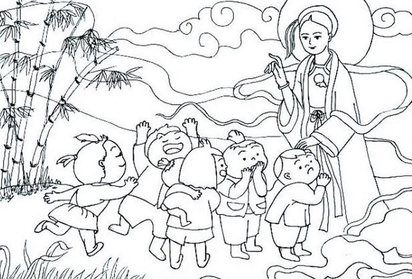 Tranh tô màu Tết trung thu - 2