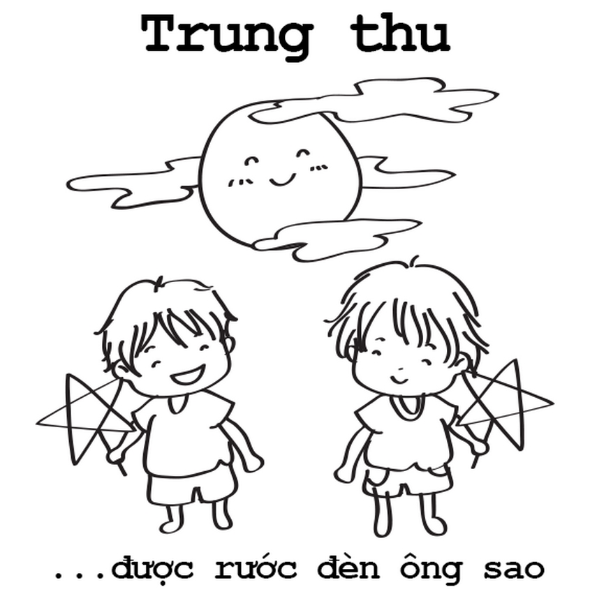 Tranh tô màu Tết trung thu - 7