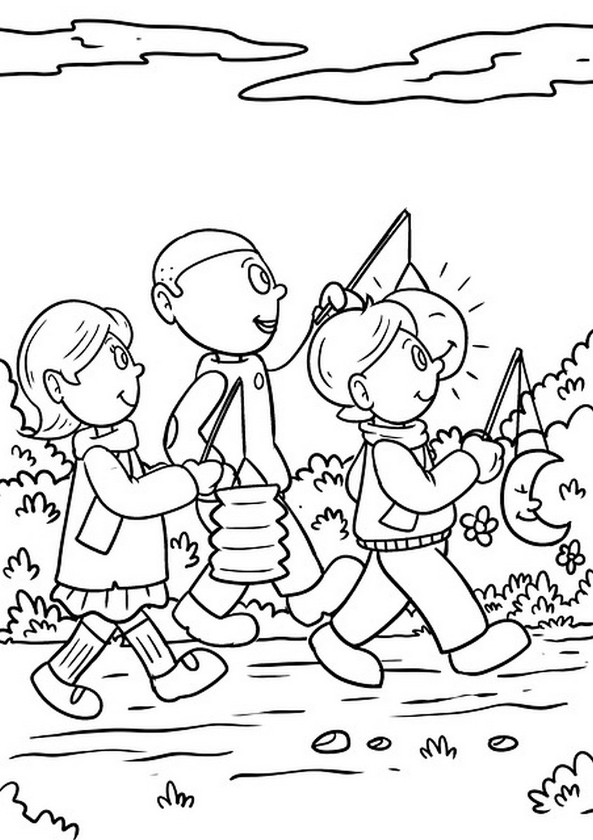 Tranh tô màu Tết trung thu - 10