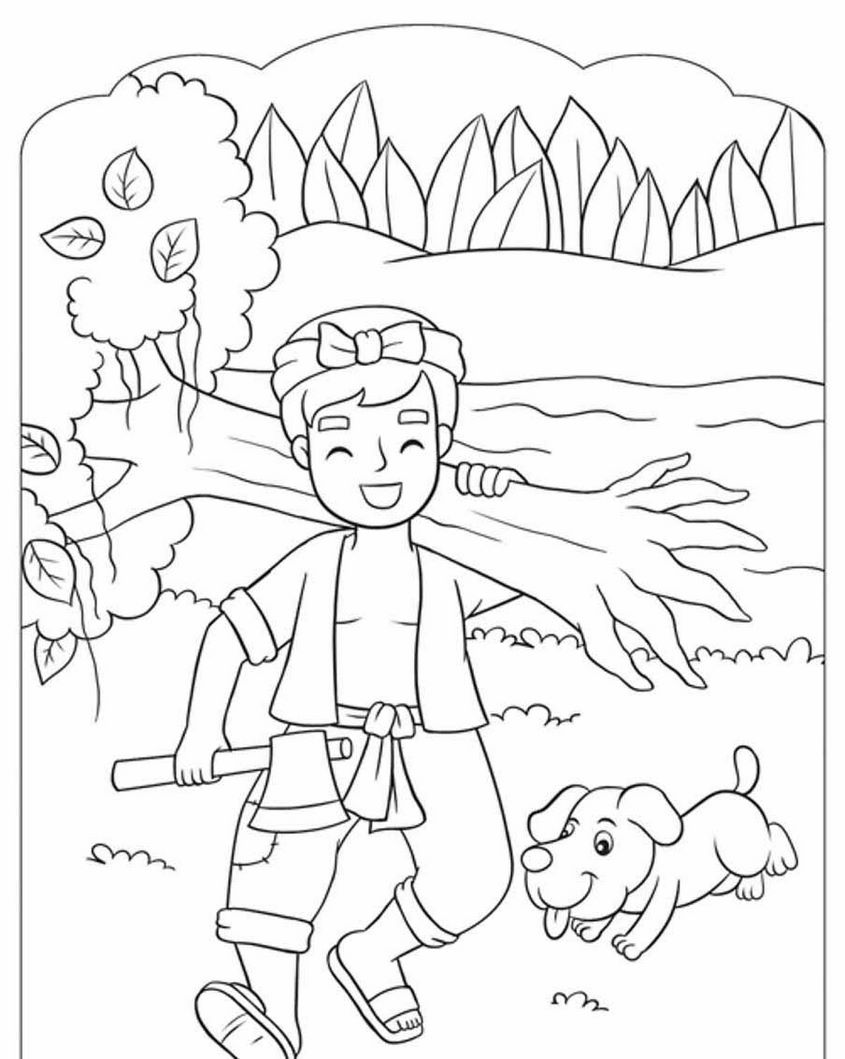 Tranh tô màu Tết trung thu - 20