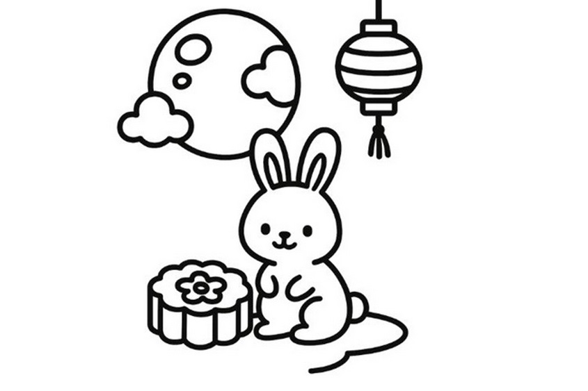 Tranh tô màu rước đèn trung thu - 12