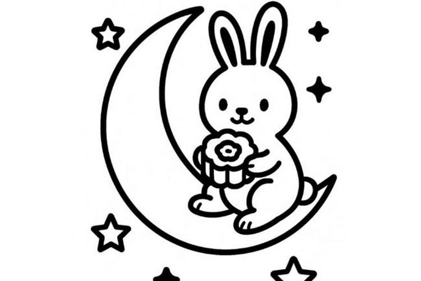 Tranh tô màu Tết trung thu - 21