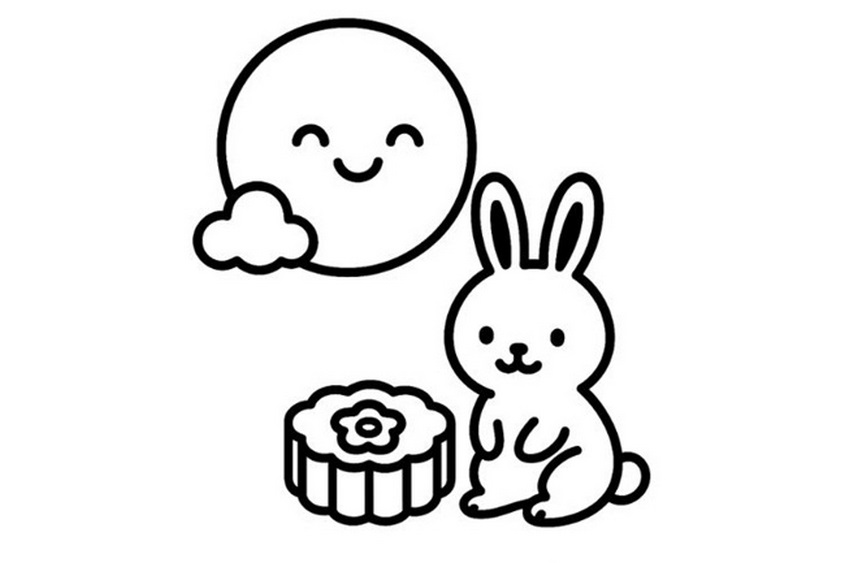 Tranh tô màu Tết trung thu - 22