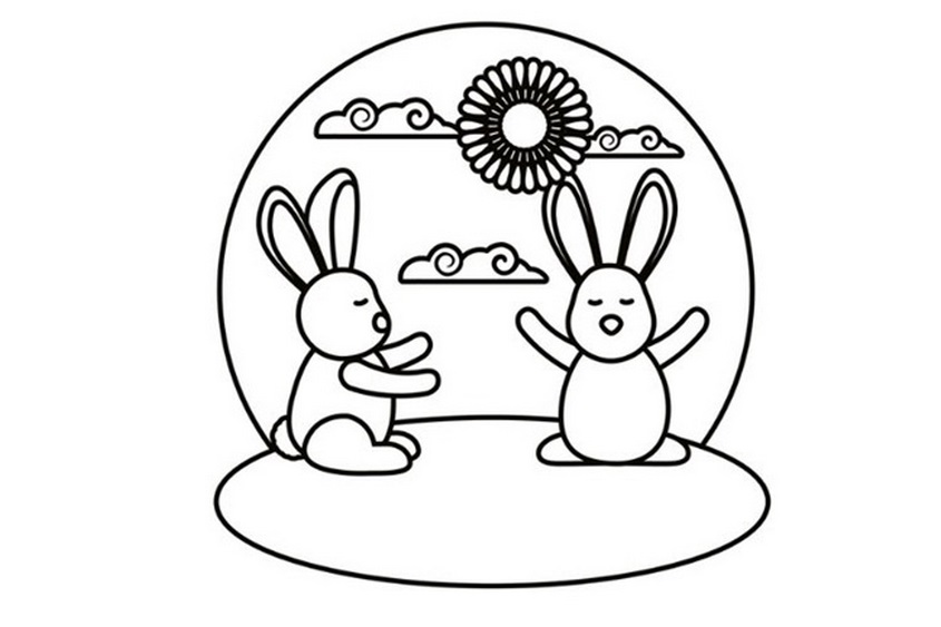 Tranh tô màu Tết trung thu - 25