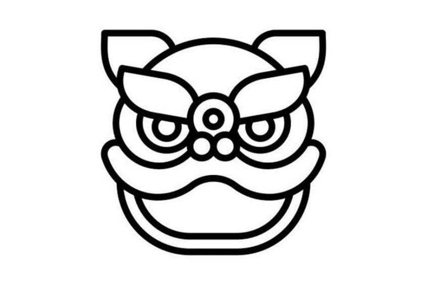 Tranh tô màu múa lân trung thu - 20