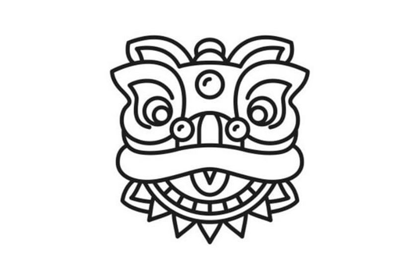 Tranh tô màu múa lân trung thu - 19