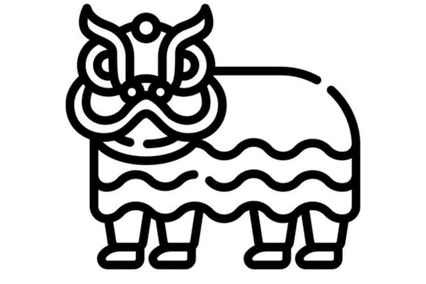 Tranh tô màu múa lân trung thu - 15