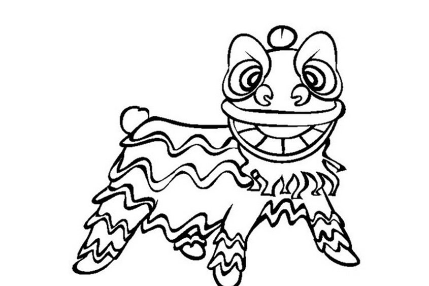 Tranh tô màu múa lân trung thu - 14