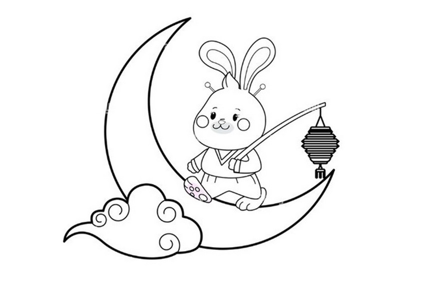 Tranh tô màu Tết trung thu - 26