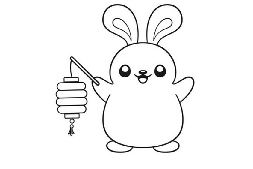 Tranh tô màu rước đèn trung thu - 7