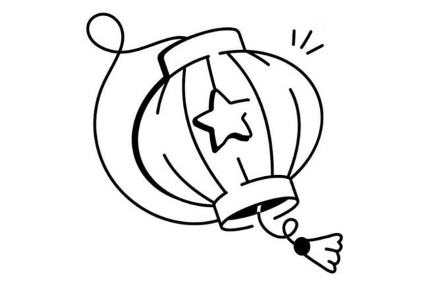 Tranh tô màu đèn lồng trung thu - 3