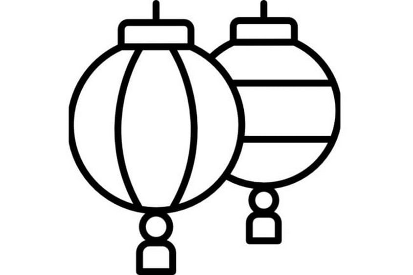 Tranh tô màu đèn lồng trung thu - 7